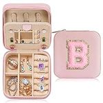 Parima Birthday Gifts for Girls Jewelry Box - Teen Girl Gifts Trendy Stuff, Personalized Initial Jewelry Case Jewelry Box Jewelry Organizer with Mirror | Birthday Gifts for Teen Girls Stuff
