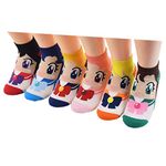 ZZIYEETTM Pack of 6 Women's Princess Cool Socks Cute Cartoon Character Socks