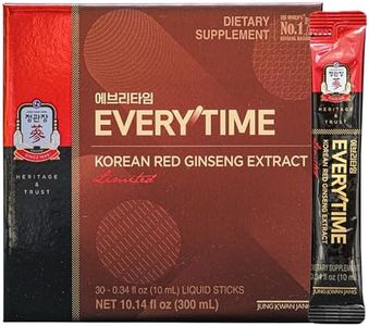 JUNG Kwan Jang Korean Red Ginseng Extract Everytime Limited 3000mg | Premium Sugar Free Energy Supplement, Ginseng Tea, Korean Food, Ginseng Drink | Energy Boost,Stamina | 30 Count