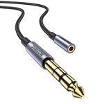 MOSWAG 1/4 to 3.5mm Headphone Adapter 6.6FT/2Meter,TRS 6.35mm 1/4 Male to 3.5mm 1/8 Female Stereo Jack Audio Adapter for Amplifiers,Guitar Amp,Keyboard Piano,Home Theater,Headphones and More