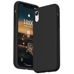 SURPHY for iPhone XR Case, Liquid Silicone Phone Case with Microfiber Lining Soft Gel Rubber Protective Cover for iPhone XR 6.1", Black