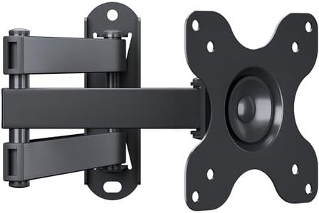 BONTEC Supporto per TV da parete con supporto a parete, schermo PC orientabile e inclinabile, universale, per monitor e TV piatto/curvo da 13 a 30 pollici, fino a 15 kg, VESA 75 x 75/100 x 100 mm
