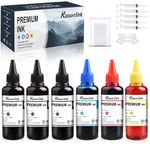 RasorInk Sublimation Ink Refilled Bottles for Epson Ecotank Printer ET-2720 ET-2800 ET-4700 ET-3830 Heat Press Transfer on Mugs Plates, T-Shirts, Phone Case (3BK/C/M/Y-600ML, Include ICC/Syringe)