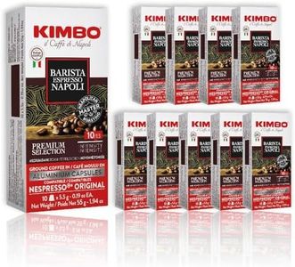 Kimbo Barista Napoli Espresso Aluminium Capsules, Nespresso Compatible | Smooth & Rich Italian Espresso | Medium Dark Roast, 100 Count