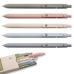 5 PCS Quick Dry Ink Pens, Gel Pens Fine Point Smooth Writing, Retractable 0.5 mm Black Ink Pens, Rollerball Pens for Note Taking School Office Supplies, Cute Pens for Women Gifts(5pens)