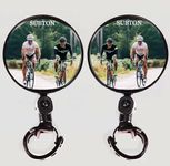 SUBTON BASICS Handlebar Side Mirror for Bicycle Bikes Scooty | Universal Adjustable Convex Rear View Mirror for Safe Riding (Pack of 2)