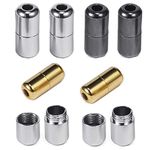 Metal Connector DIY Shoelaces Repair Shoe Lace Tips End, for Elastic No Tie Athletic Running Shoe Laces Sneakers Fits Hiking Boots, Board Shoes and Casual Shoes,Silver Gold Pewter