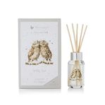 Wrendale Designs Reed Diffuser | with Love Owl Motif| Meadowsweet and White Lilac Fragrance Oil | for Bedroom, Bathroom, and Livingroom Décor | 40ml | Wax Lyrical