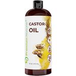 Castor Oil Best Carrier Oil - 16 oz Best Moisturizer for Skin & Hair - Eyelashes & Hair Growth Conditions Hair Heals Inflamed Skin Nourishes & Moisturizes - enough Fades Blemishes Premium Nature