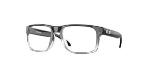 Oakley Holbrook Eyeglasses OX8156 815606 56MM Polished Black Clear Fade Square Eyeglasses for Men + BUNDLE With Designer iWear Complimentary Eyewear Kit