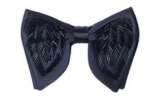 KRAWATTE Men’s Pre-Tied Designer Micro Silk Butterfly Bow Tie (DB-1)