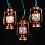 Kurt Adler UL 10-Light Brass Lantern Light Set