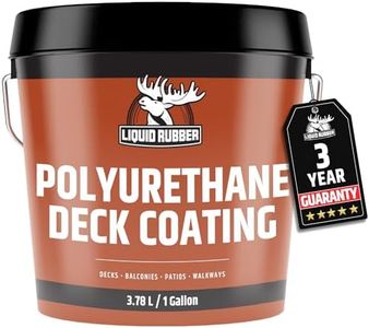 Liquid Rubber Polyurethane Deck Coating - Solar Protection Deck Sealant, Non-Toxic Multi-Surface Waterproofing Membrane, Easy to Apply, Misty Gray, 1 Gallon