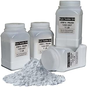 HDongany 4 Pounds Rock Tumbler Grit - Final Polish Grit(1200#), Step 4 for Tumbling Stones Compatible with Any Brand Tumbler Stone Polisher,Rock Polisher,Rock Polishing Grit Media (STEP4 - 4LB)