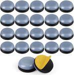 24 Pcs Chair Sliders 1/2 Inch Small Furniture Sliders for Carpet Round Furniture Glide Teflon,Adhesive Chair Carpet Sliders Tiny Furniture Mover Sliders