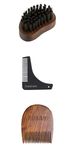 RUBAB MEN Premium Beard Grooming Kit of 3 | Beard Brush, L Shaper Shaping Tool & Beard Comb for Men | Also Comes with Carry Pouch | Made in India