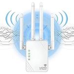 ipremium WiFi Repeater, 1200Mbps 2.4GHz/5GHz Dual Band Anti-Interference WiFi Extender,Wireless Signal Booster, Relay/AP Dual Mode Operation,Repeater with Ethernet Port