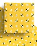 Recycled & Recyclable Bee Wrapping Paper - 4 x Premium Eco Bee Easter Gift Wrap Sheets 70cm x 50cm Made in the UK. Great for Gardeners, Animal