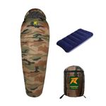 Rocksport -7°C to 3°C Extra Warmth Sleeping Bag for Adults | Men & Women | Camping Accessories | Free Air Pillow & Adventure Pass