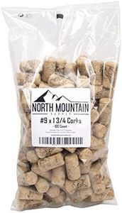 North Mountain Supply - NMS Amorim Grape #9 #9 Premium Natural Agglomerated Corks 15/16" x 1 3/4" - Bag of 100