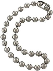 DragonWeave Jewelry 9.5mm Extra Large Silver Steel Ball Chain Mens Necklace with Extra Durable Color Protect Finish - 18 inches