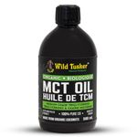 Wild Tusker Organic Premium MCT Oil (Fractionated Coconut Oil), 100% C8 Caprylic Acid, 500ml | Non-GMO, Cold pressed without chemicals | Keto Friendly, Kosher Checked, Vegetarian