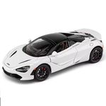 VARIYA ENTERPRISE® 1:24 Big McLaren 720s Convertible Toy Car Metal Pull Back Diecast Car with Openable Door and Sound Light, Gifts Toys for Kids【 White 】