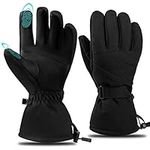 Winter Ski Gloves for Men Women, Cold Weather Warm Touchscreen Snow Gloves Waterproof Windproof and Breathable for Snowboard Skiing Snowmobile Racing Sledding Skateboarding (M)