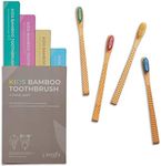 Zenify Earth Bamboo Kids Toothbrush (Set of 4) - Soft BPA Free Brushes - Biodegradable Childrens Toothbrushes - Australian Owned