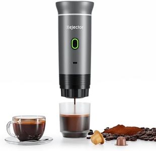 kejector Portable Coffee Maker Espresso Machine for Travel Nano Car Coffee Maker Compatible with Ground Coffee & Capsule for RV, Hiking Camping Office, Travel Espresso Maker Electric Coffee Machine