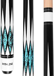 Pathline Pool Cue Stick - 58 inch Canadian Maple Billiard Pool Stick (Blue 21oz)