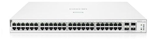 HPE Networking Instant On Switch Series 1930 48-Port Gb Smart-Managed Layer 2+ Ethernet Switch | 48x 1G | 4X SFP+ | 48x CL4 PoE 370W | US Cord (JL686A#ABA)