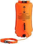 Swim Research Swim Safety Buoy & Dry Bag - Orange - The Swim Research dry bag features dual air bags - Hi Vis Orange