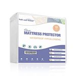 Full Mattress Protector, Premium 100% Waterproof Mattress Cover, Noiseless Breathable Soft, Fitted Deep Pocket 8-18'' Bed Cover, Vinyl Free