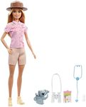 Barbie Zoologist Doll (12 inches), Role-play Clothing & Accessories: Koala & Baby Figure, Feeding Bottle, Stethoscope, Binoculars & Clipboard, Great Toy Gift for Ages 3 Years Old & Up, GXV86