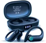 TREBLAB X3 Pro - Workout True Wireless Earbuds, Comfortable Earhooks, Bluetooth 5.3, Punchy Bass, Noise Isolation, 145H Playtime, IPX5 Waterproof, Sweatproof, 2 Mics for Calls, Sport Bluetooth Earbuds