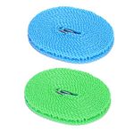 XINGSUI 2Pcs Windproof Clothesline, Nylon Clothesline, Portable Travel Clothesline, Used for Indoor and Outdoor Camping Hangers (Blue, Green, 5m)