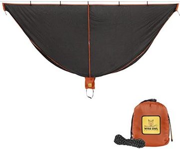 Hammock Bug Net - SnugNet by Wise Owl Outfitters - The Perfect Mesh Netting Keeps No-See-Ums, Mosquitos and Insects Out - Black and Orange
