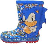 Sonic The Hedgehog Boys Thick Blue Rubber Rain Boots