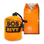 MEKKAPRO SOS Emergency Thermal Bivy Sleeping Bag with Survival Whistle, Survival Bivvy Sack, Mylar Emergency Blanket for Survival, Thermal Blanket for Outdoor