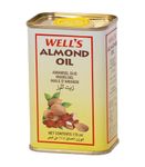 Well's 100% Pure Almond Oil Packed And Imported From Spain 175Ml | Sweet Almond Oil For Body, Skin & Hair | Helps Enhance Memory | For New Born Baby Massage | Beauty & Skin Massage