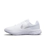 NIKE Women's W Nike Revolution 6 Nn Running Shoe, White Mtlc Silver Pure Platinum, 5.5 UK