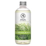 Lemongrass Diffuser Refill w/Natural Essential Lemongrass Oil 500ml - Intensive - Fresh & Long Lasting Fragrance - Scented Reed Diffuser Oil - Best for Aromatherapy - Boutique - Air Fresheners