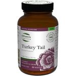 St. Francis Herb Farm Turkey Tail Mushroom Capsules | 100% Pure | High Potency | Immune Booster | Prebiotic to Support Healthy Digestion | Fruiting Body | High in Beta Glucans | 60 Vegicaps