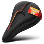 RIXOW Gel Saddle Cover Bicycle Saddle Cover Gel Cover for Road Bike Saddles Mountain Bike Saddle Protector for Bicycle Seat, Black