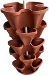 Mr Stacky Australia - Large 5 Tier Stackable Planter Set Vertical Garden - 45cm Width (Terracotta)