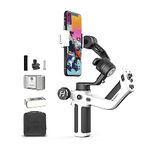 FeiyuTech Mini P Kit[Official] Smartphone Gimbal Stabilizer with Zoom Knob for iPhone&Android,3 Axis Phone Gimbal with Fill Light,AI Tracking,Carry Bag (Mini P KIT:Bag+Light+Tracking Module)