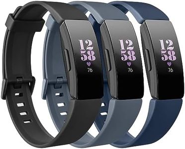 [3 Pack]Sport Bands for Fitbit Inspire 2 Bands & Fitbit Inspire HR Bands & Fitbit Inspire Bands Women Men, Soft Classic TPU Adjustable Comfortable Replacement Strap Wristbands for Fitbit Inspire 2/Inspire HR/Inspire/Ace 3/Ace 2