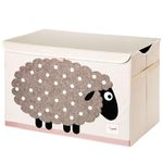 3 Sprouts Toy Chest, Beige Sheep