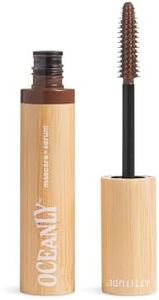 ATTITUDE Oceanly Serum Infused Mascara, EWG Verified, Eye Lash Serum, Length + Volume, Vegan Beauty and Makeup, Brown, 7 g